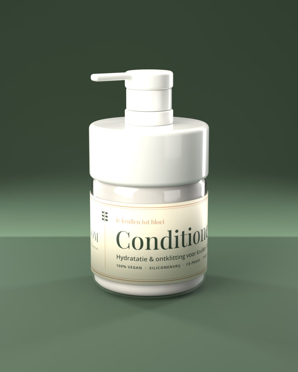 Curloom Après-shampooing – flacon pompe vu de trois quarts
