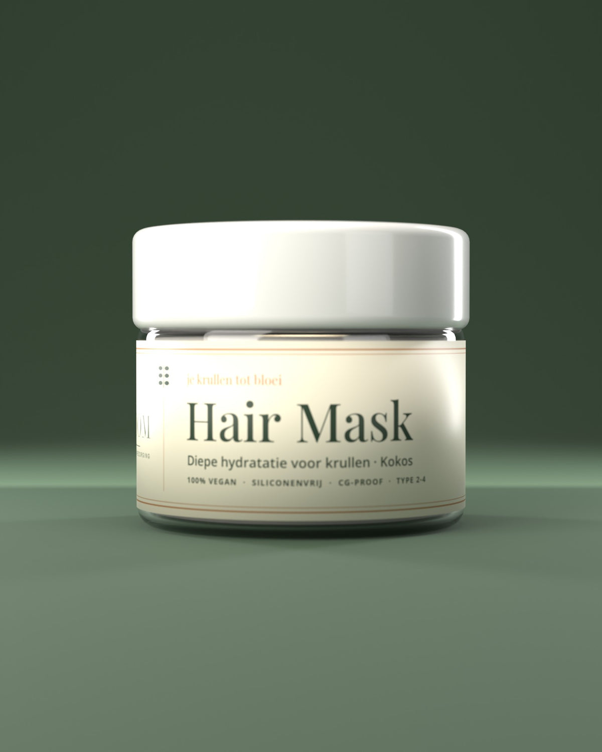 Curloom Hair Mask haarmasker voor krullen 200g – diepe hydratatie met kokos, 100% vegan, siliconenvrij, CG-proof