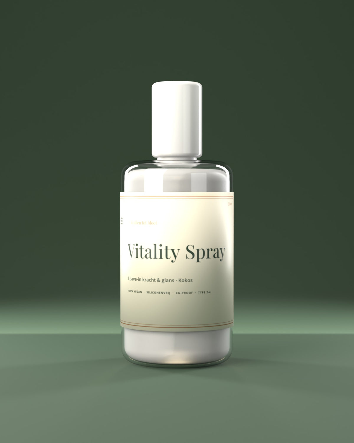 Curloom Vitality Spray leave-in voor krullen 200ml – kracht en glans met kokos, 100% vegan, siliconenvrij, CG-proof