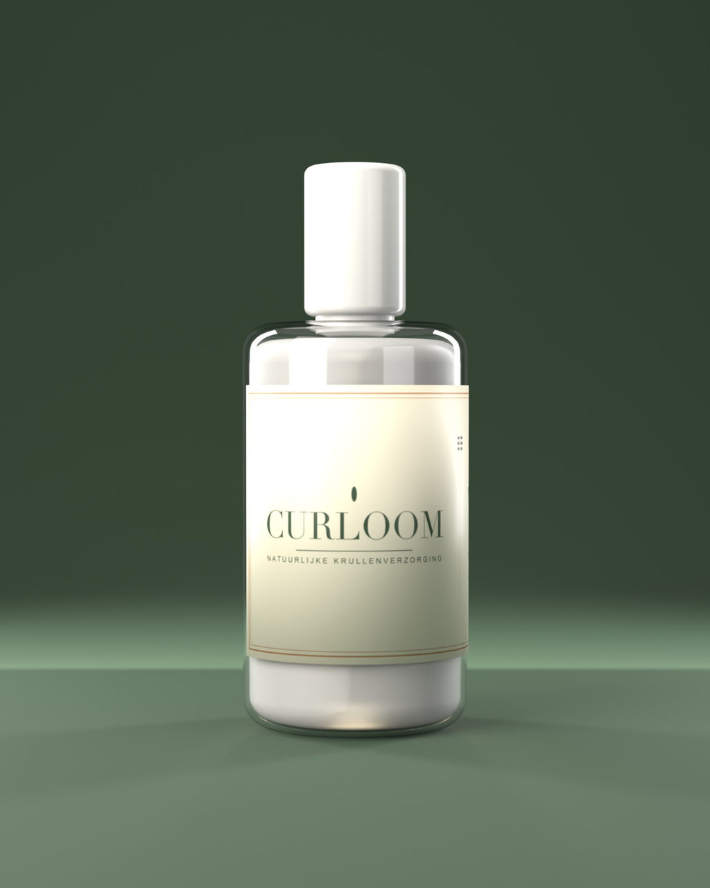 Curloom spray sans rinçage – côté avec le logo Curloom, soin naturel des boucles